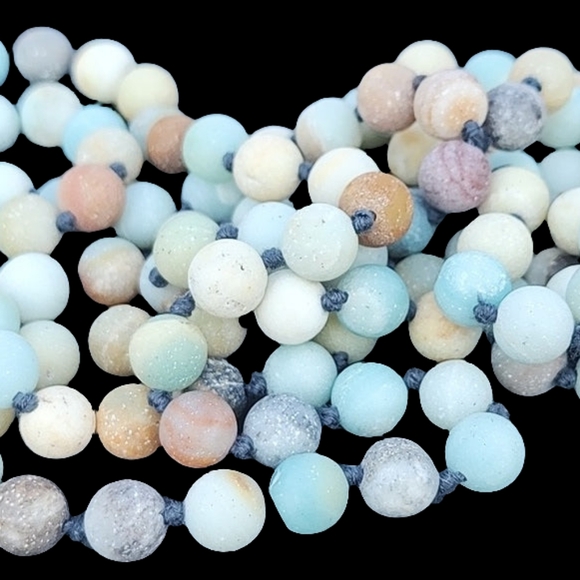 Bundle lot of 5 hard stone long necklaces Can Layer gemstone crystal Jewelry - Picture 5 of 12